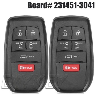 2 231451-3041 for Toyota Sienna 2021 22 2023 2024 2025 Remote Key Fob HYQ14FBX