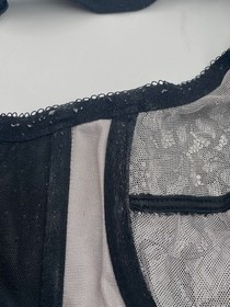 Lise Charmel Women's Black Sheer Embroidered Full-Figure Lace Bra Size 34G