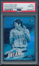PSA 10 SHOHEI OHTANI 2018 TOPPS FIRE HOT STARTS BLUE CHIP LA ANGELS RC GEM MINT