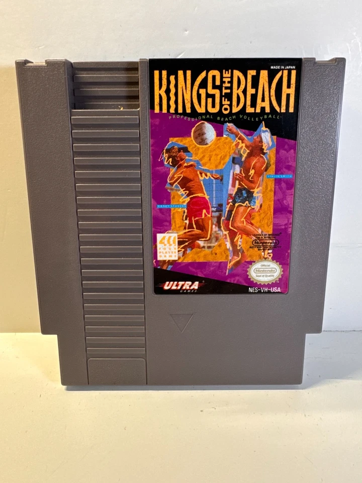 Kings of the Beach (Nintendo NES, 1990) Authentic. Tested. Sleeve. - Image 2 of 4