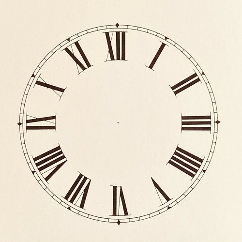 New Replacement Roman Clock Dials Faces Strong Card Paper - Sizes 50mm - 295mm - Picture 25 of 36