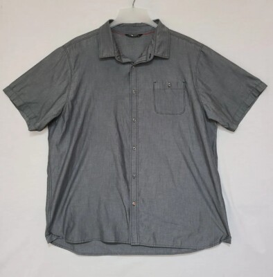 The North Face Men's XXL Gray Short Sleeve Button Front Shirt
