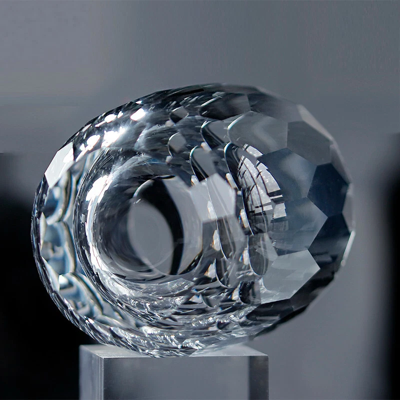 水晶玻璃岩石威士忌玻璃杯老式玻璃切割透明钻石 8 盎司 — 第 2/4 张图片