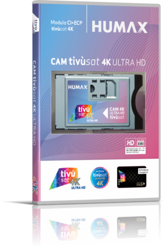 HUMAX CAM tivùsat 4K Ultra HD con Card inclusa - Garanzia Ufficiale Italia