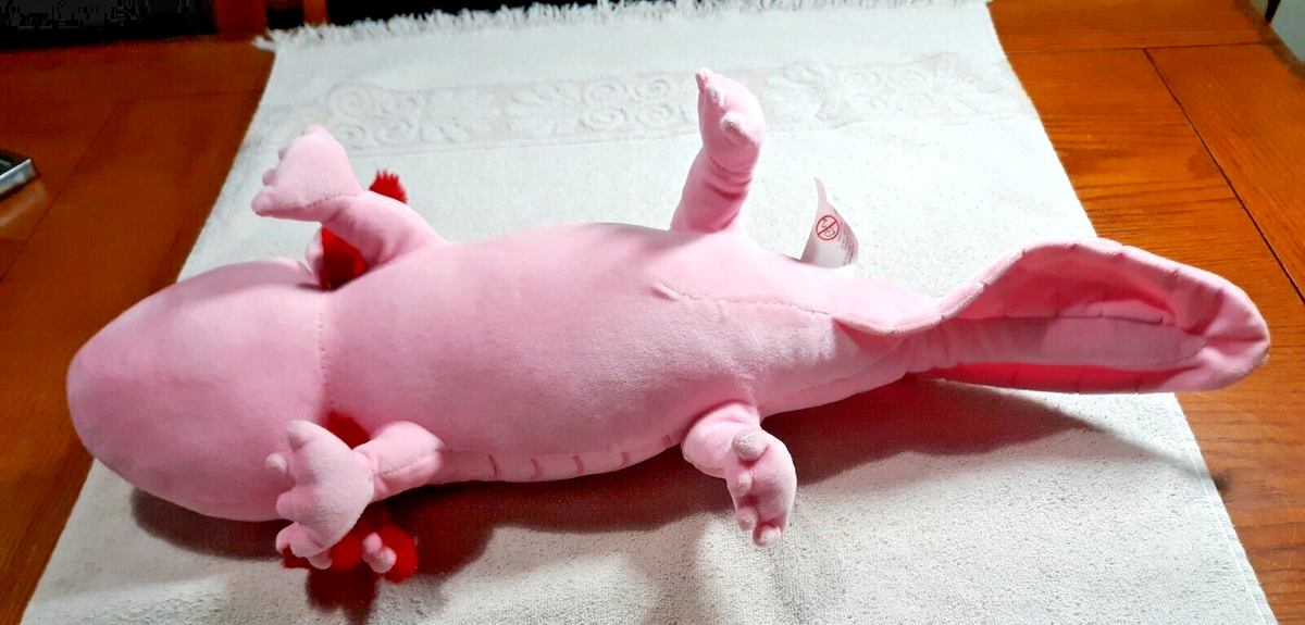 PELUCHE- Peluche G&eacute;ante Axolotl Salamandre - 4 Pi&egrave;ces, Peluche Douce