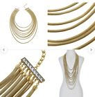 Charmer Multi-Strand Chain Necklace Signed Heidi Daus Snake