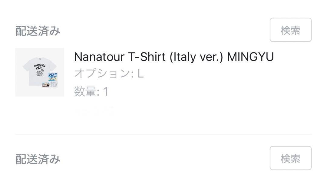 SEVENTEE MINGYU T-Shirt NANA TOUR NANATOUR Italy ver. Size L
