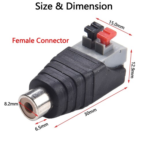 Lautsprecherkabel A/V Kabel zu Audio Stecker Buchse Stecker Adapter Pressstecker - Bild 19 von 41