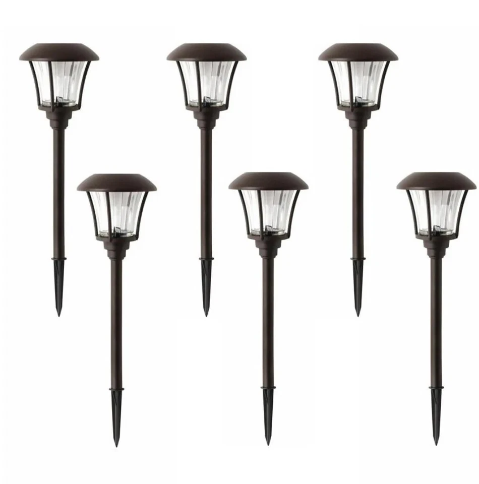 Hampton Bay Solar Outdoor LED Landscape Path Light 10 Lumens Bronze-8 Pack - Image 4 of 4