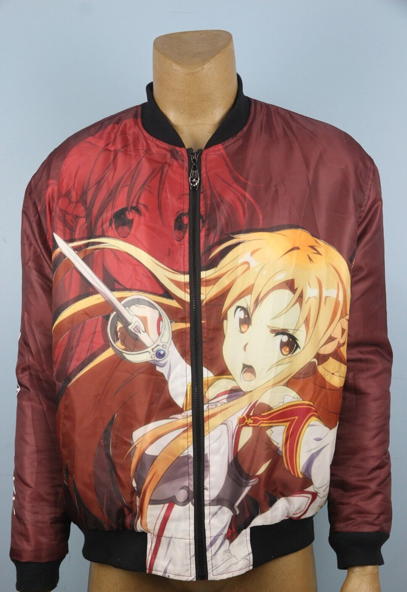 Yuuki Asuna Japanese Anime Bomber Jacket, Large