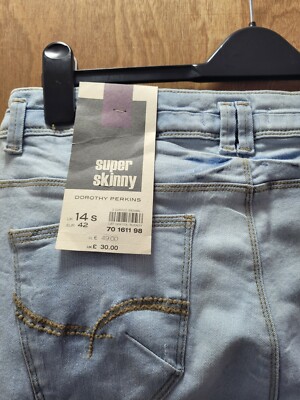 Dorothy Perkins Super Skinny Lightwash Jeans UK