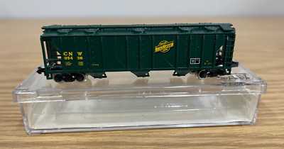 Atlas N Scale #3730 Chicago Northwestern 3-Bay Covered Hopper Car Train #95456