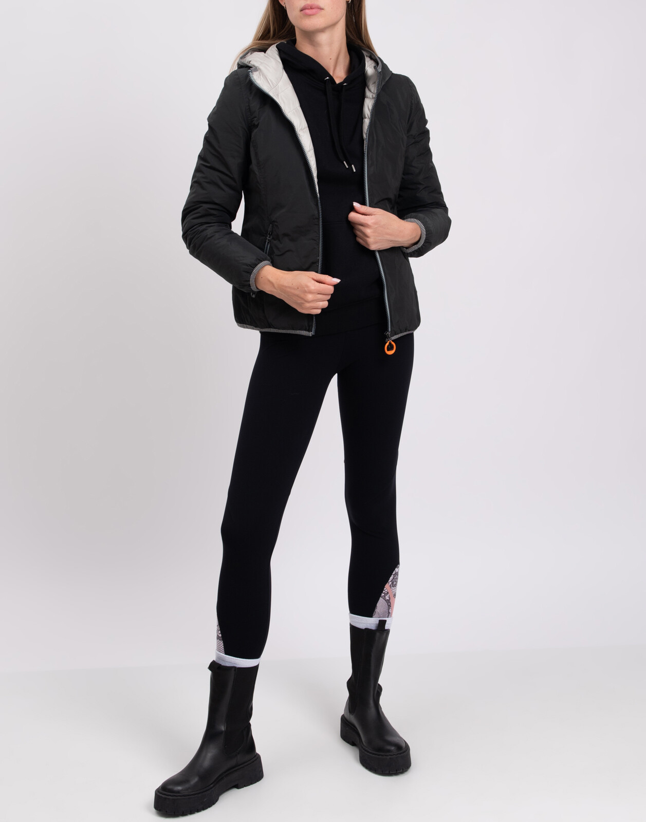 ALTRA Giacca CRUST REVOLUTION taglia M imbottita polsini elasticizzati trapuntata con cappuccio zip intera