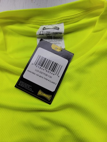 OccuNomix Type R Class 2 High-Vis Wicking Mesh Short Sleeve T-Shirt 3 XL - Picture 4 of 6