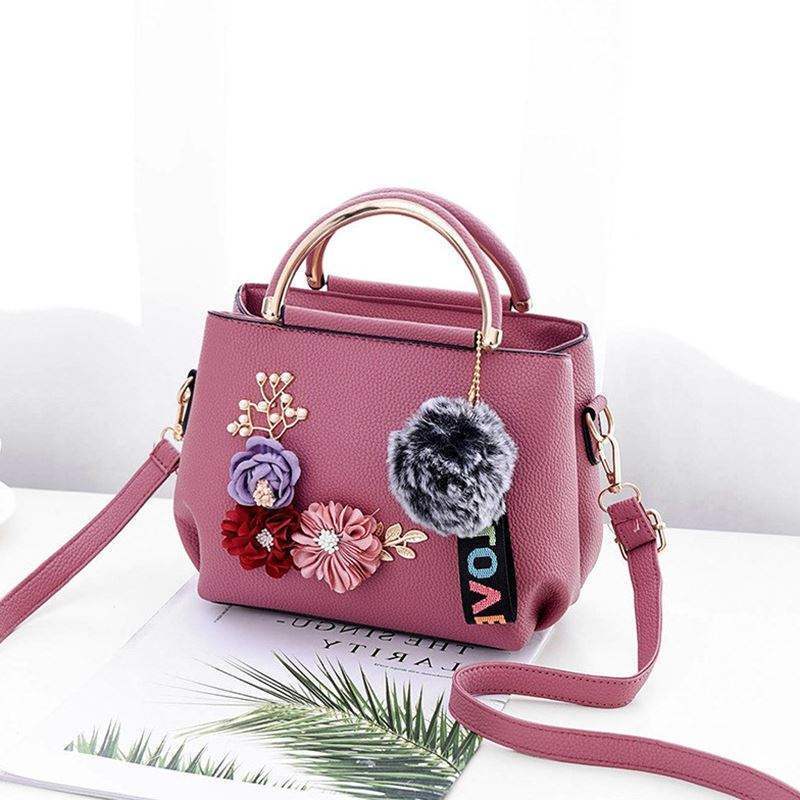 Shoulder Bag Women Tattoo Flower Handbags New Flower Hand Ladies Bags-image