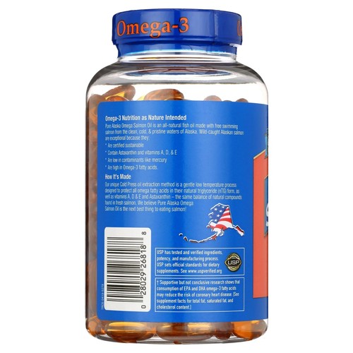 2 PACK - Pure Alaska Omega-3 Wild Alaskan Salmon Oil 1000mg 210 ct - Picture 3 of 7