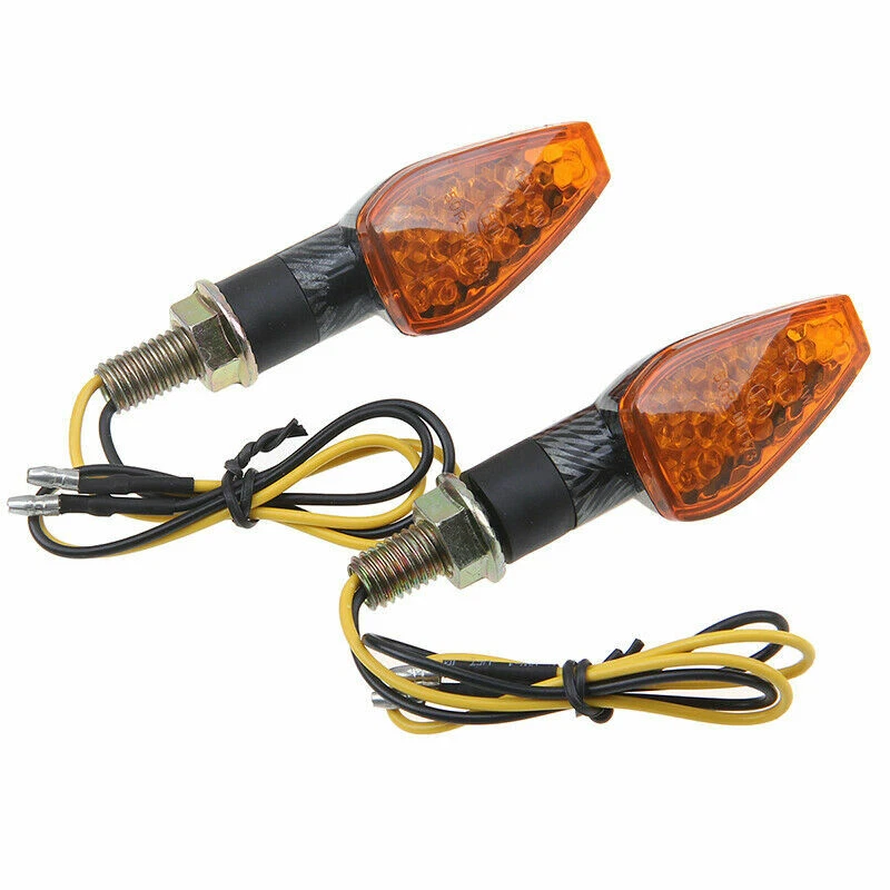 Indicadores intermitentes de luz de giro LED ámbar universal para Honda CRF450R CR250 Foto 2 de 4