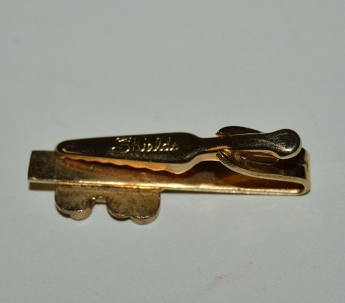 Vintage Shields WELLS FARGO BANK Gold Tone Men's Tie Bar Clasp Award Rare - 第 2/3 張圖片