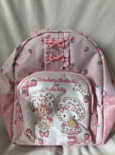 Sanrio Hello Kitty Strawberry Shortcake Backpack School Bag Pink Ribbon Kawaii
