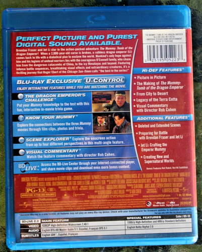 The Mummy 3: Tomb of the Dragon Emperor (Blu-ray, 2008) Brendan Fraser - Picture 2 of 4