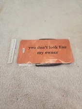 Inventive Travelware Orange Luggage Tag " You Don't Look Like My Owner" box 347