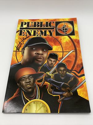 PUBLIC ENEMY Flava Flav By Chuck D & Adam Wallenta Signed Auto! Very Good #T154