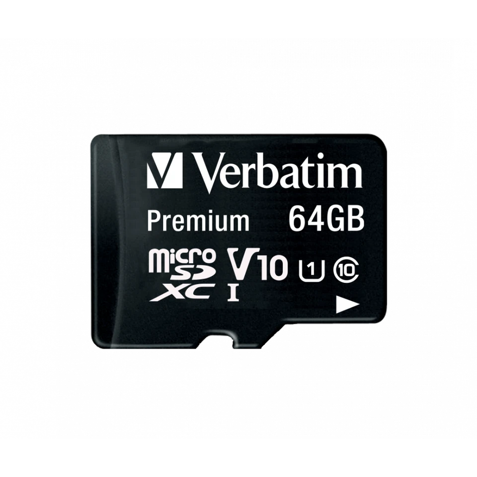 Verbatim MicroSD HC Schedina scheda memoria 64GB +adattatore CLASSE 10 UHS-1 V10 - Immagine 2 di 2