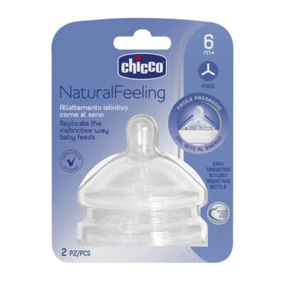 Brand New PACK Chicco Natural Feeling Safe and BPA-Free Breast-Like Nipple Teat