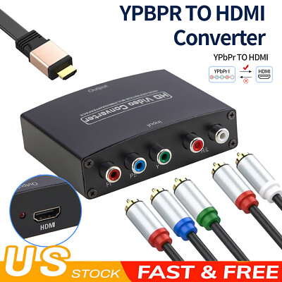 YPbPr Component to HDMI Adapter R/L Audio Converter Video 1080P For DVD PS3 Xbox