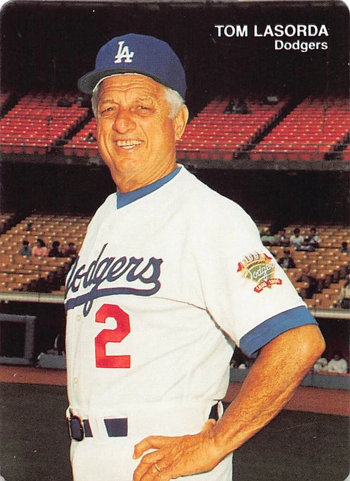 Juego de tarjetas de béisbol 1990 Los Angeles Dodgers Mother's Cookies 28, 100 años de aniversario Foto 2 de 4