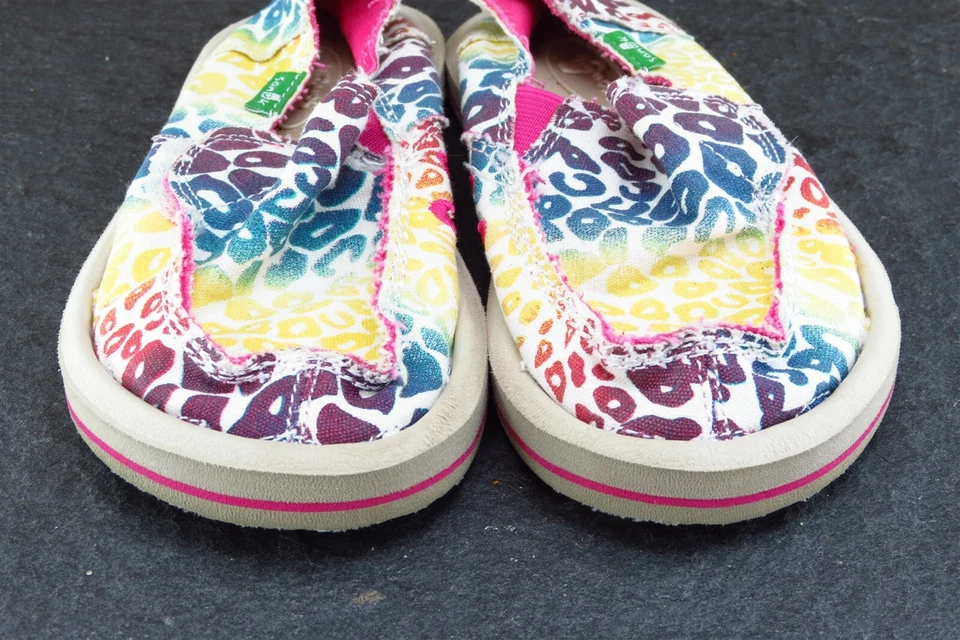 Tela mocasín multicolor mediana Sanuk para niñas pequeñas 10 Foto 2 de 4