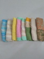 HANDMADE SET OF 2 CROCHET COTTON DISH/WASH CLOTHS APPROXIMATELY 7x7 INCHES NEW