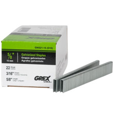 Grex 22 Gauge Galvanized Staples, 3/16 in. Crown x 5/8 in., 10M