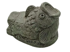 Telle M. Stein Fish Goldfish Koi Swimming Hungry Mouth Resin Small Figurine 2005