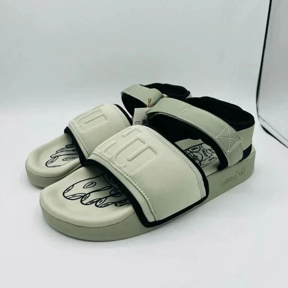 Adidas store green sliders