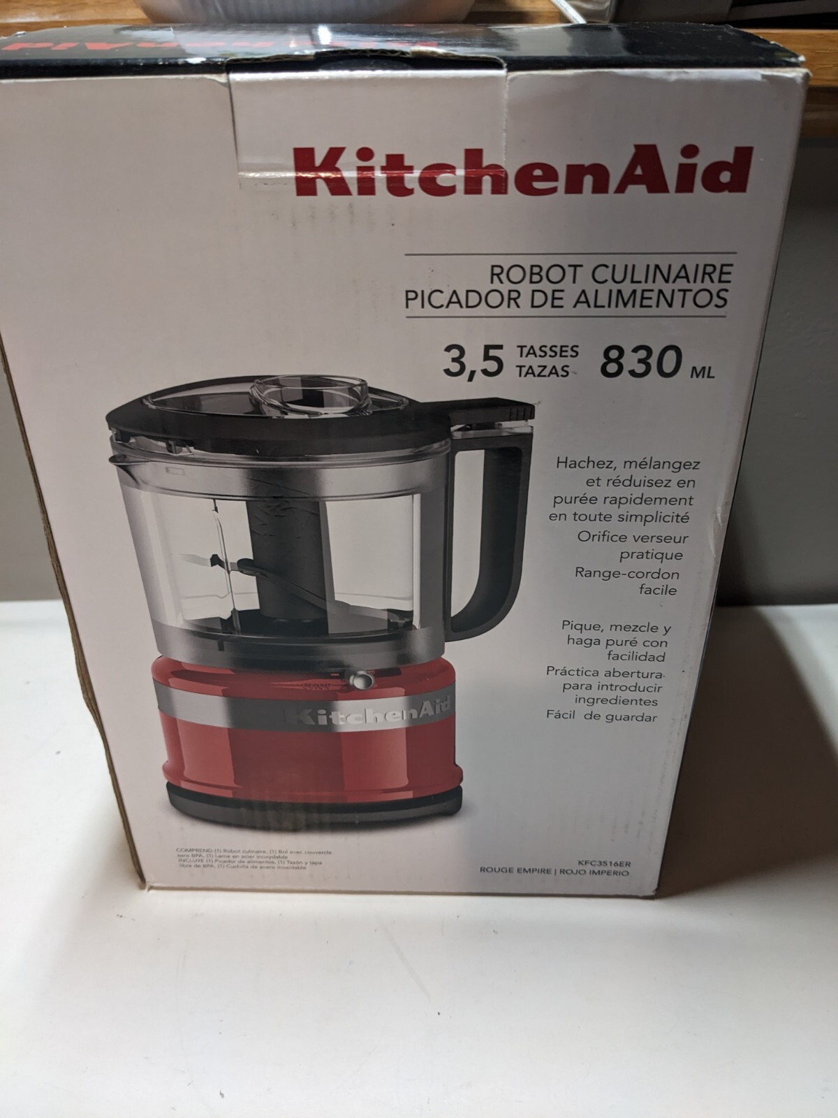 NIB KitchenAid KFC3516ER 3.5 Cup Mini Food Processor, Empire Red eBay