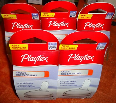 10 Packs (20) Playtex Angled Nipple Medium Flow 3-6 M+ Use W Nurser  Ventaire