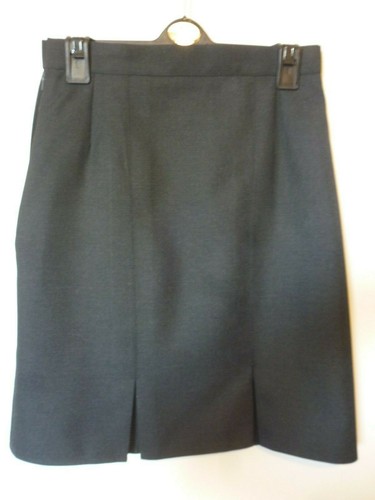 Schoolwear Girls School Skirt W24-34" L18-24" BNWT Dark Grey Made in England - Picture 3 of 6