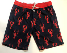 Goodfellow Lobster Swim Trunks Sz M Pockets Blue  Red