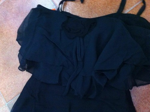 VESTITO DA SERA LUNGO NERO VINTAGE FRANCESE - Foto 4 di 5