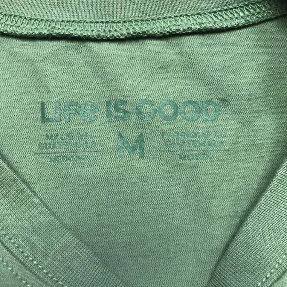 Life is Good Womens Medium Green Out of Office Short Sleeve Cool Tee Round Neck - Image 4 of 4