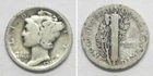 X4046 1921 Mercury Dime 10c, AG/G