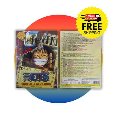 One Piece Movie Collection (1-15 & 3 Ova & 13 Special) Anime DVD