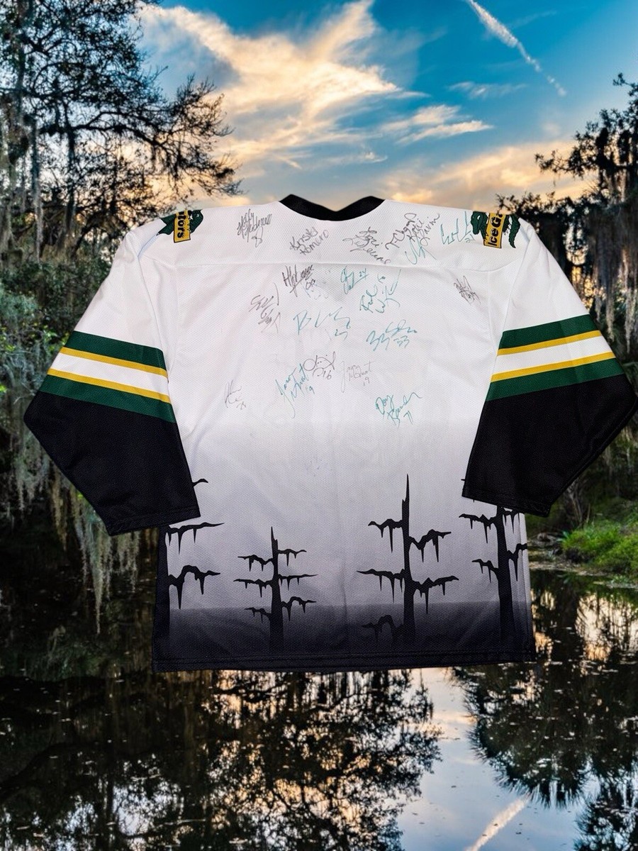 Authentic Vtg 90s LOUISIANA ICE GATORS Jersey Halloween Swamp