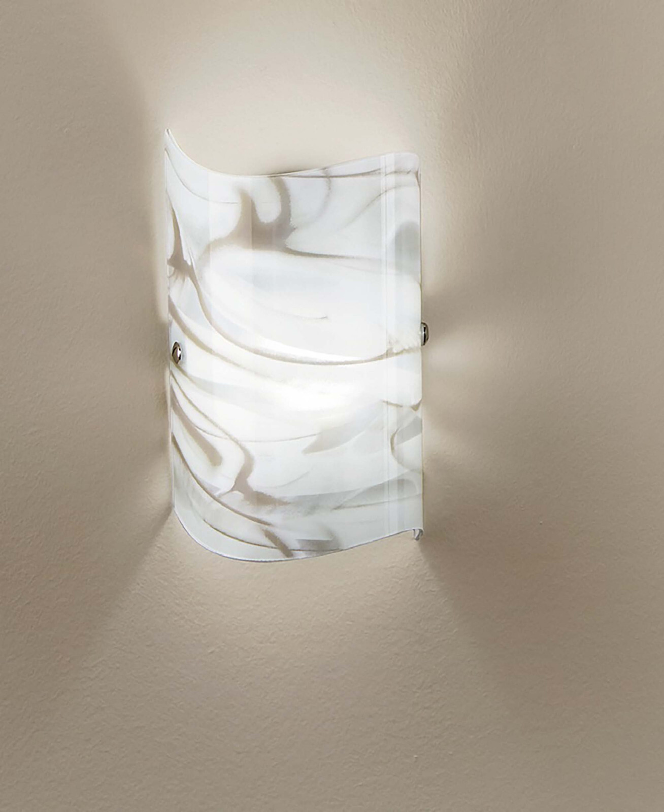 Applique di Lusso Vetro Tortora e Bianco DP205 | Illuminazione Elite