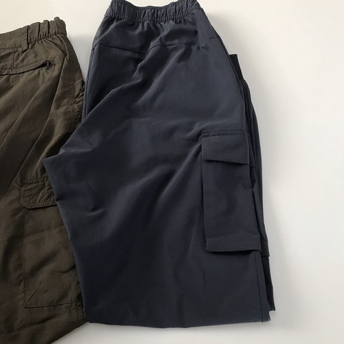 Lot 2 Apana Woman's Black Pants Elastic Waist Size medium Athletic Cargo Hiking - Picture 2 of 12