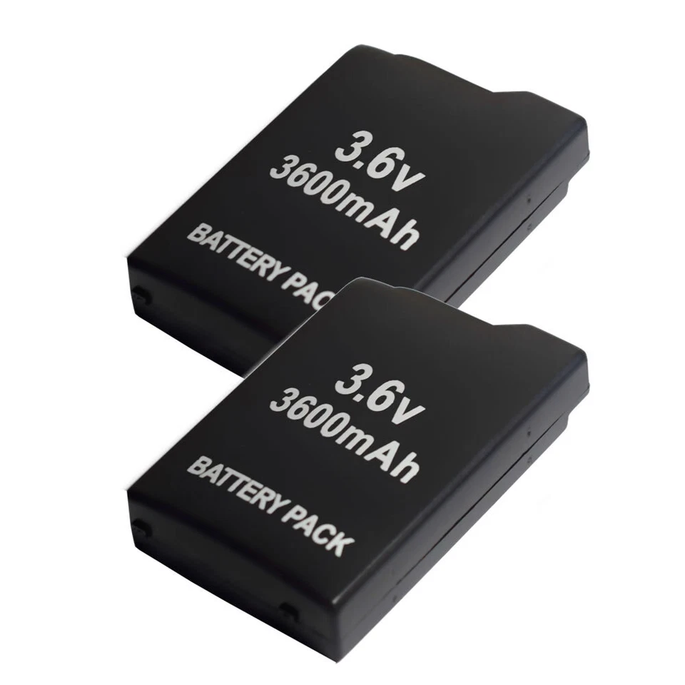 2xBattery 3600mAh FOR PSP 1000, 1001, 1002, 1003, 1004 PHAT FAT +AC Power Supply - image 2 of 4