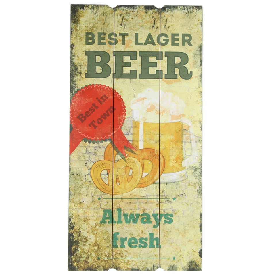 Dekoschild Holz Wand Deko Schilder Bier Beer Männer Kneipe Bar Pub 30x60 cm - Bild 3 von 4