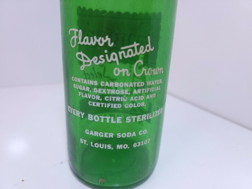 Botella de vidrio verde Gargers Select Beverages ACL 24 onzas St. Louis Missouri - Imagen 6 de 8