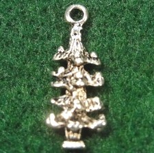 20Pcs. Tibetan Silver 3D CHRISTMAS TREE Charms Pendants Earring Drops CH10